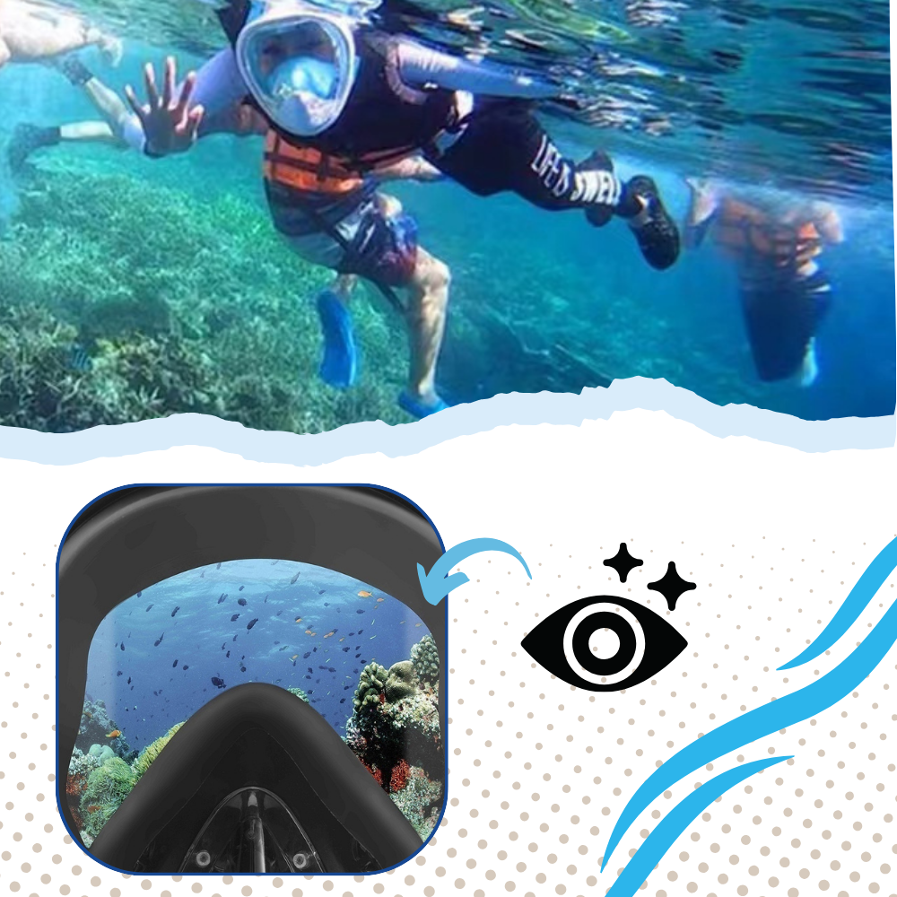 Maschera da snorkeling con vista panoramica a 180° - Ozerty