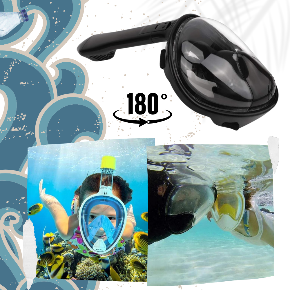 Maschera da snorkeling con vista panoramica a 180° - Ozerty