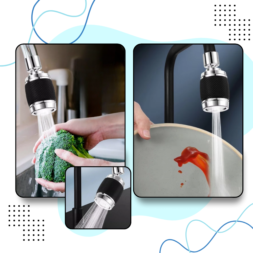 Filtro per l'Acqua del Rubinetto con Rotazione a 360° e 3 Modalità - Ozerty