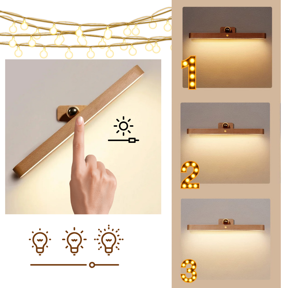 Barra Luminosa con 3 Livelli Regolabili per Mobili da Bagno - Ozerty