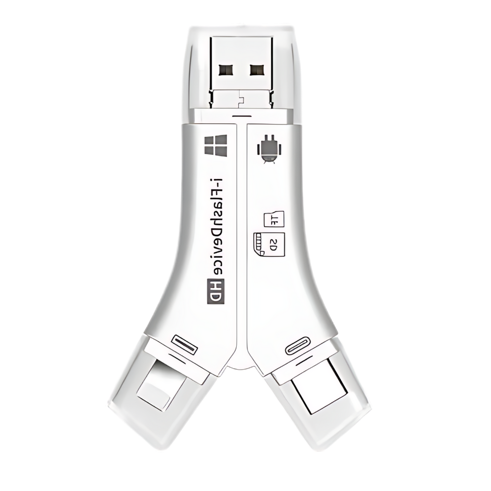 USB 4-in-1 per telefoni -Bianco - Ozerty