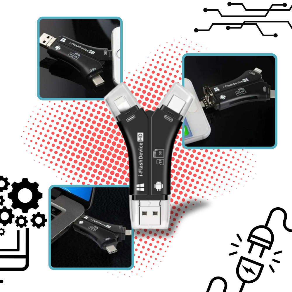 USB 4-in-1 per telefoni - Ozerty