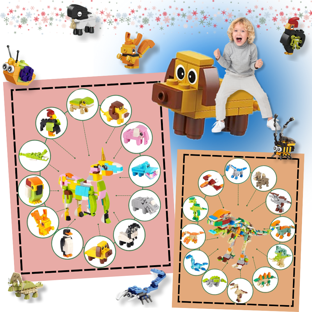 Blocchi con Animali di Minecraft - Ozerty