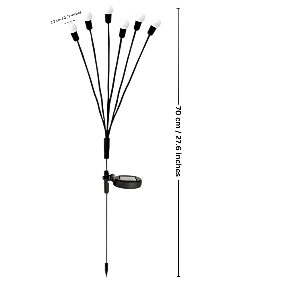 Luci Solari LED da Esterno Impermeabili Automatiche - Ozerty, Luci elettriche del giardino a fuoco d'artificio - Ozerty