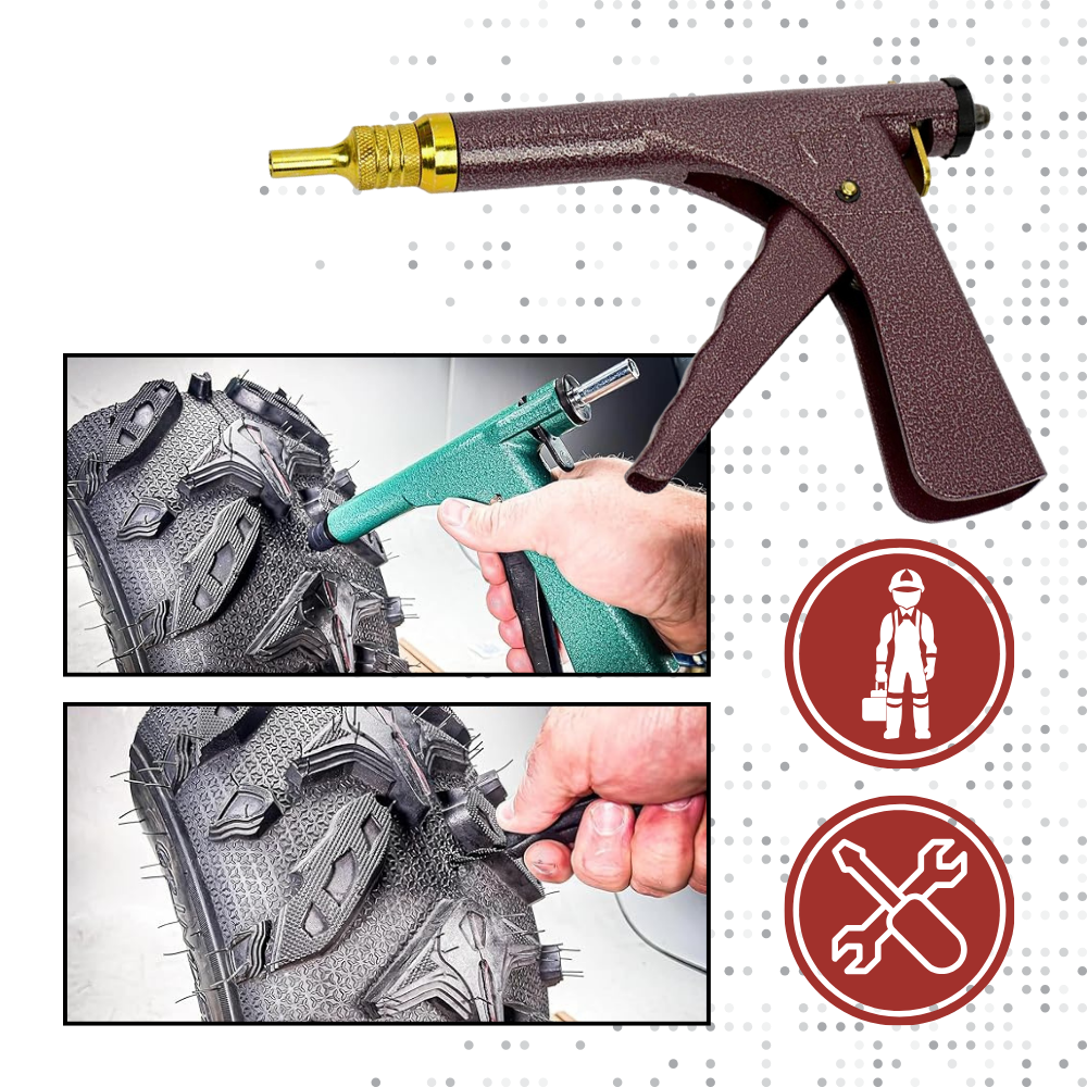 Kit Universale Automatico per la Riparazione di Forature degli Pneumatici - Ozerty