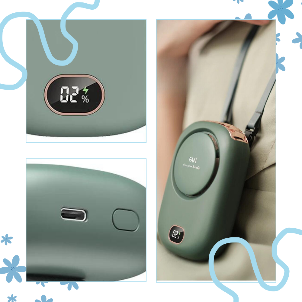 Ventilatore da Collo Portatile Regolabile Senza Pale - Ozerty