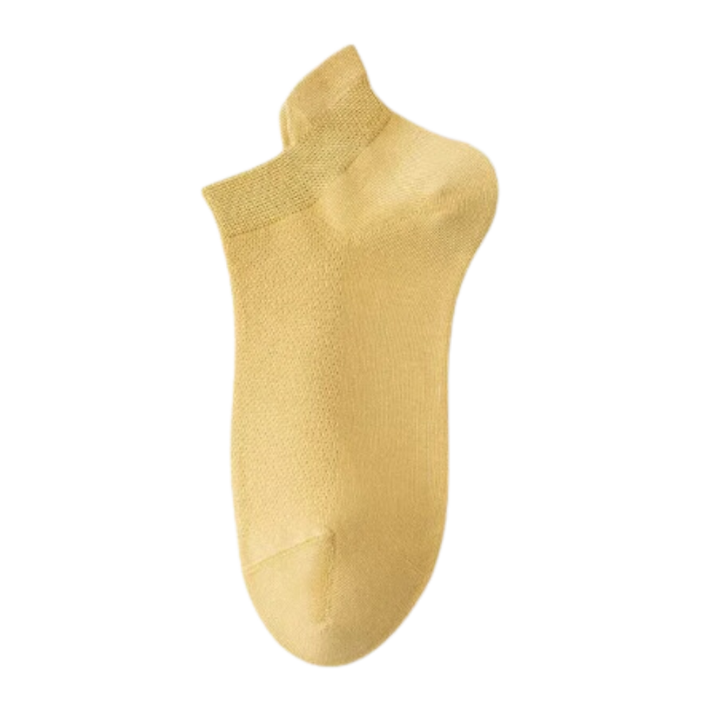 Calzini in cotone traspiranti e morbidi -Giallo latte/EU35-40 - Ozerty