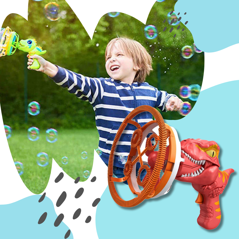 Macchina per bolle di sapone colorate a forma di dinosauro - Ozerty