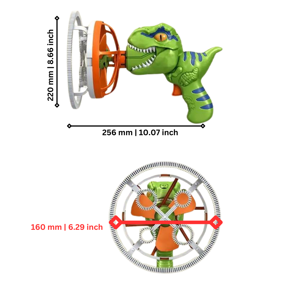 Macchina per bolle di sapone colorate a forma di dinosauro - Ozerty