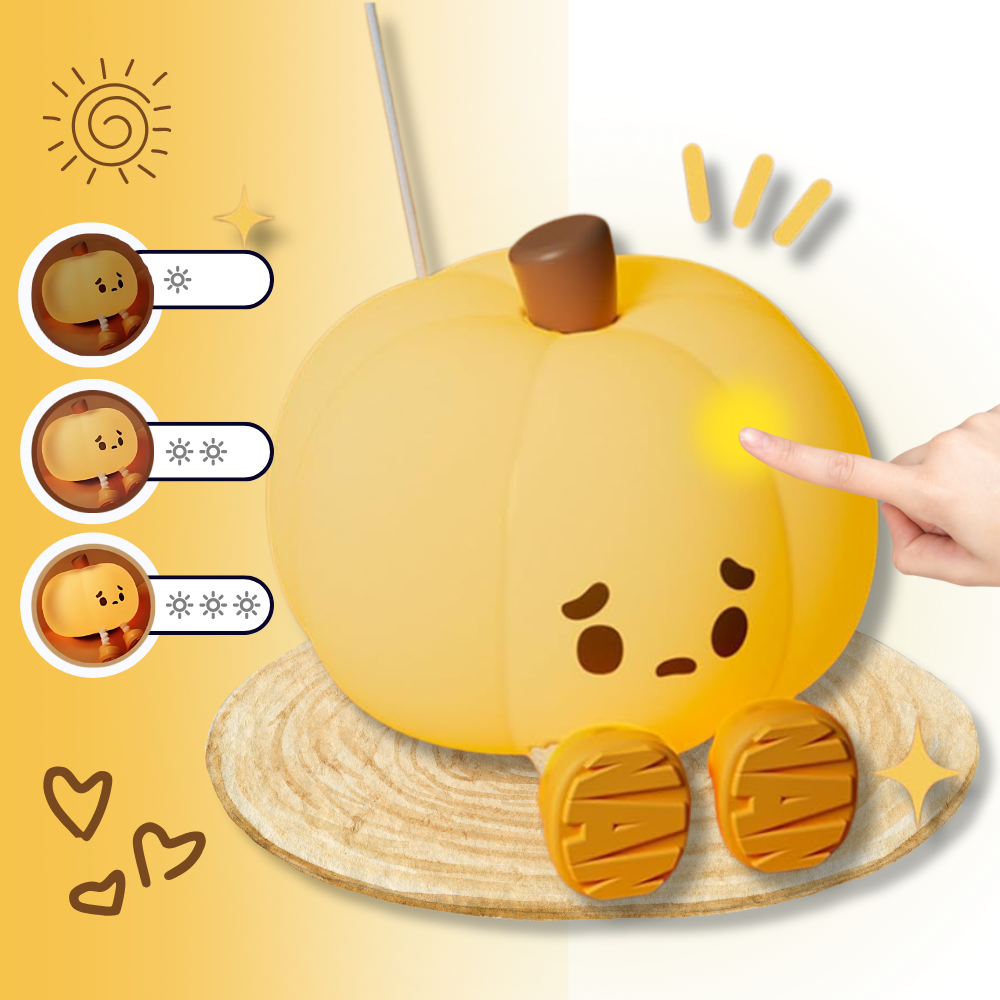 Deliziosa Lampada Notturna a Forma di Zucca Triste - Ozerty