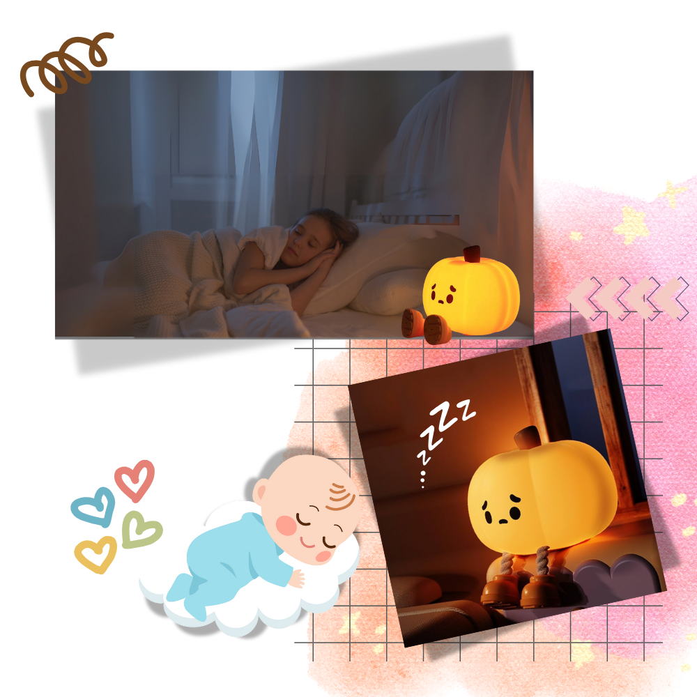 Deliziosa Lampada Notturna a Forma di Zucca Triste - Ozerty