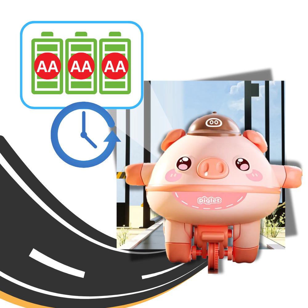 Maialino in monociclo giocattolo - Ozerty