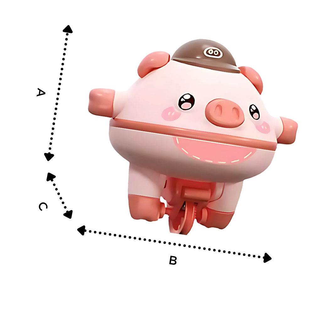 Maialino in monociclo giocattolo - Ozerty