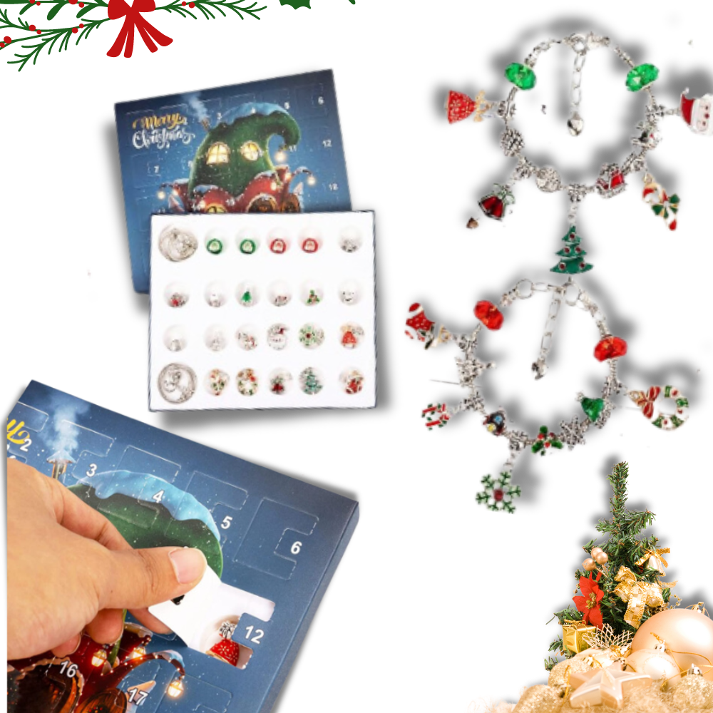 Calendario dell'Avvento 24 Giorni con Gioielli Fai-da-Te - Ozerty