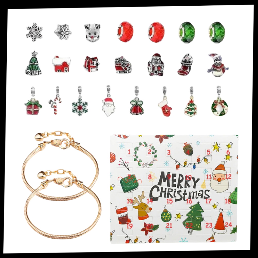 Calendario dell'Avvento 24 Giorni con Gioielli Fai-da-Te - Ozerty