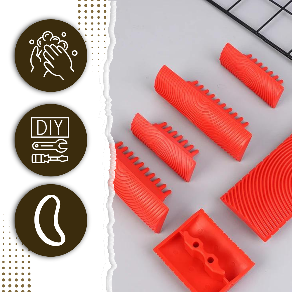 Strumento a doppia gomma per venatura del legno - Ozerty