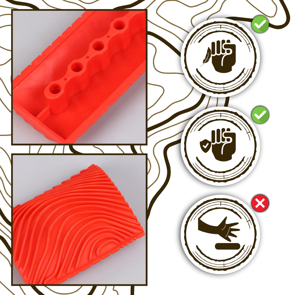 Strumento a doppia gomma per venatura del legno - Ozerty