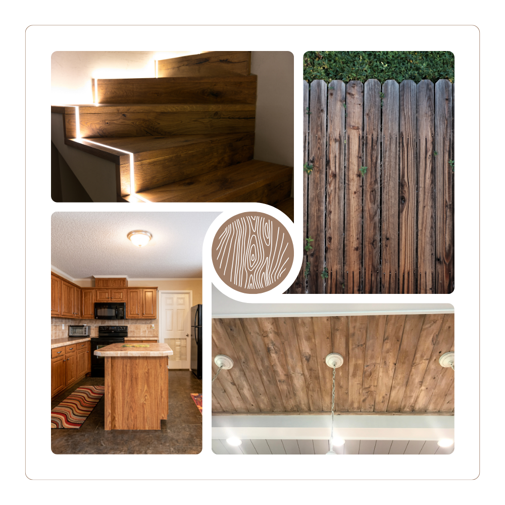 Strumento a doppia gomma per venatura del legno - Ozerty