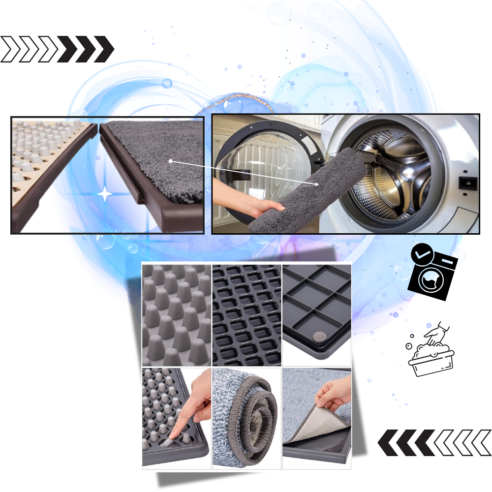 Zerbino Disinfettante con Doppia Zona di Pulizia - Ozerty