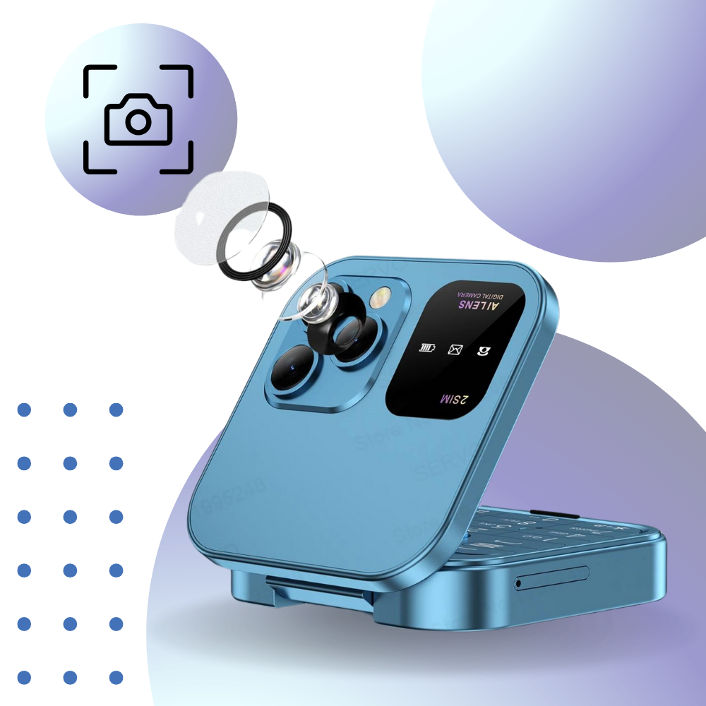 Telefono cellulare pieghevole Dual Sim piccolo - Ozerty