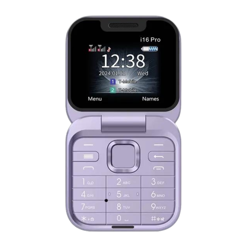 Telefono cellulare pieghevole Dual Sim piccolo -I16 Pro/Viola - Ozerty