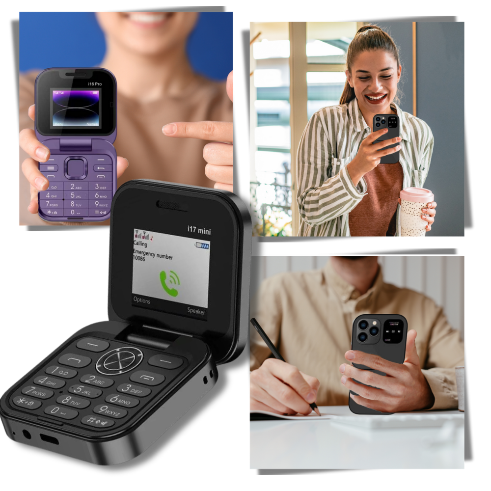 Telefono cellulare pieghevole Dual Sim piccolo - Ozerty