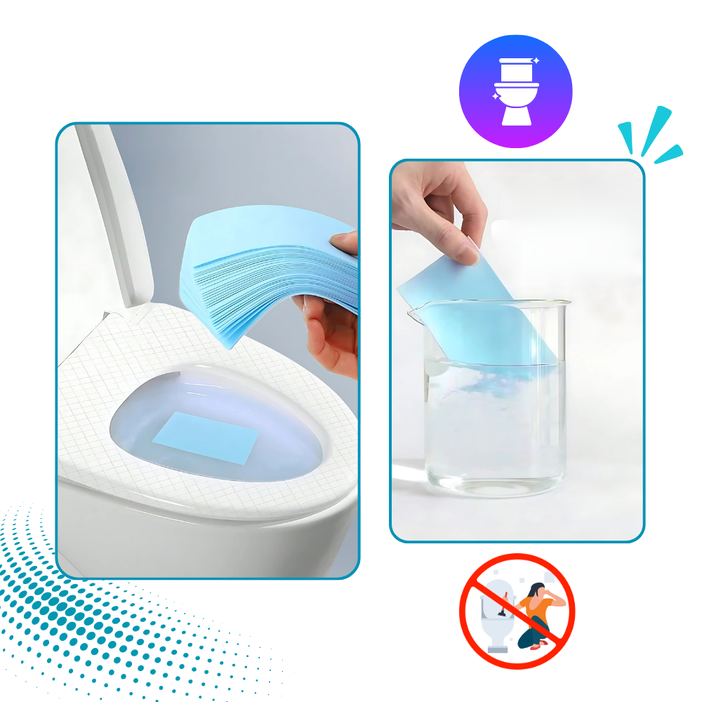 Salviette Igienizzanti Biodegradabili per WC - Ozerty