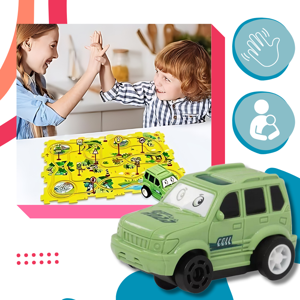 Set di piste educative per auto elettriche - Ozerty