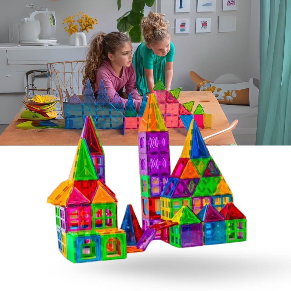 Blocchi da costruzione magnetici educativi - Ozerty