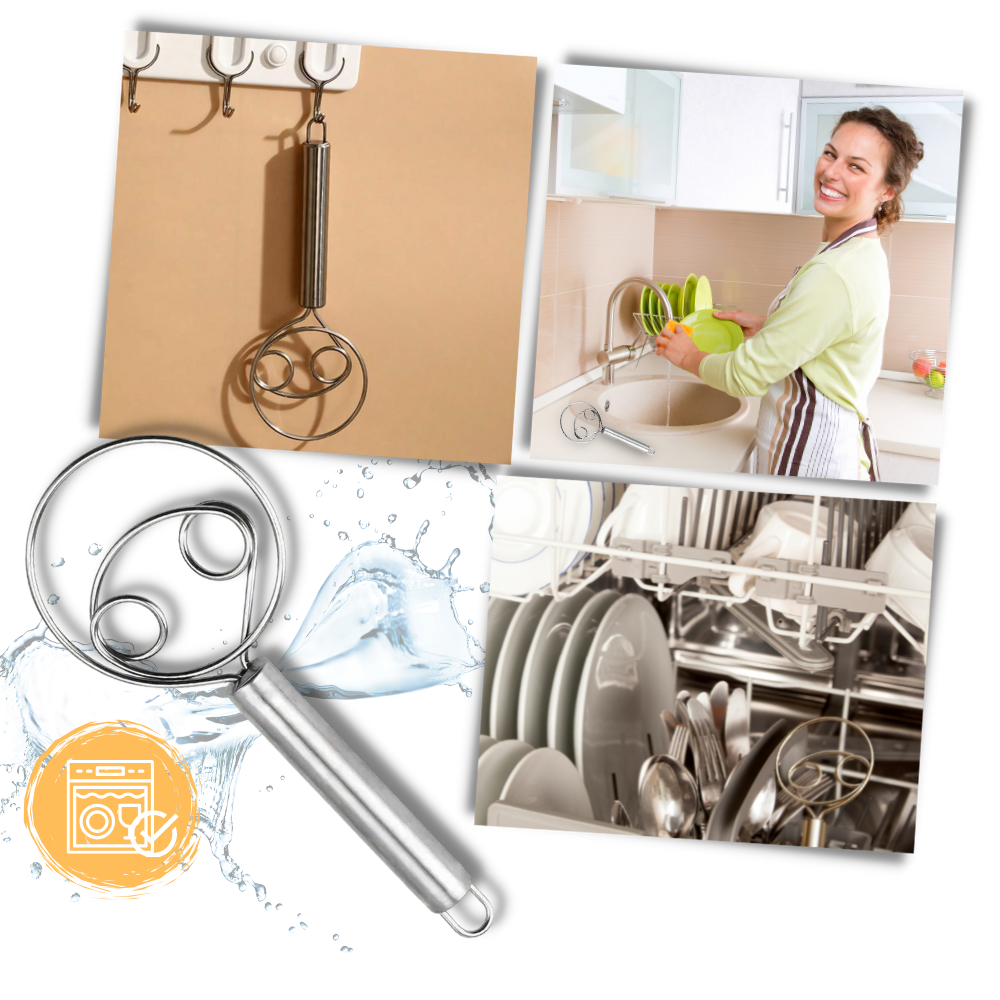 Frusta per impasto danese in acciaio inossidabile - Ozerty