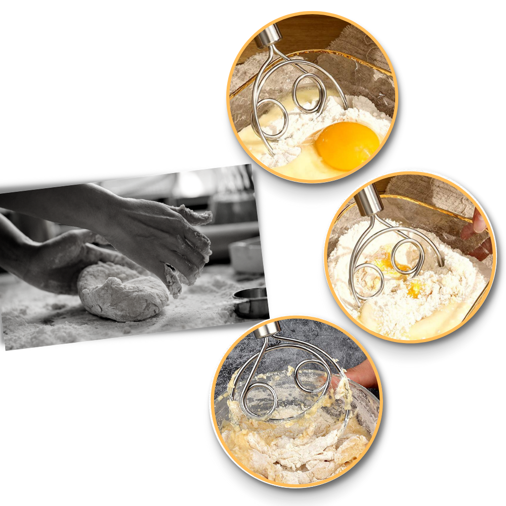 Frusta per impasto danese in acciaio inossidabile - Ozerty