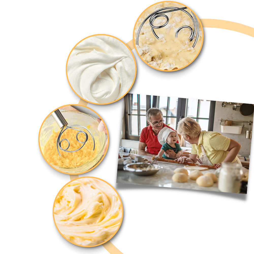 Frusta per impasto danese in acciaio inossidabile - Ozerty