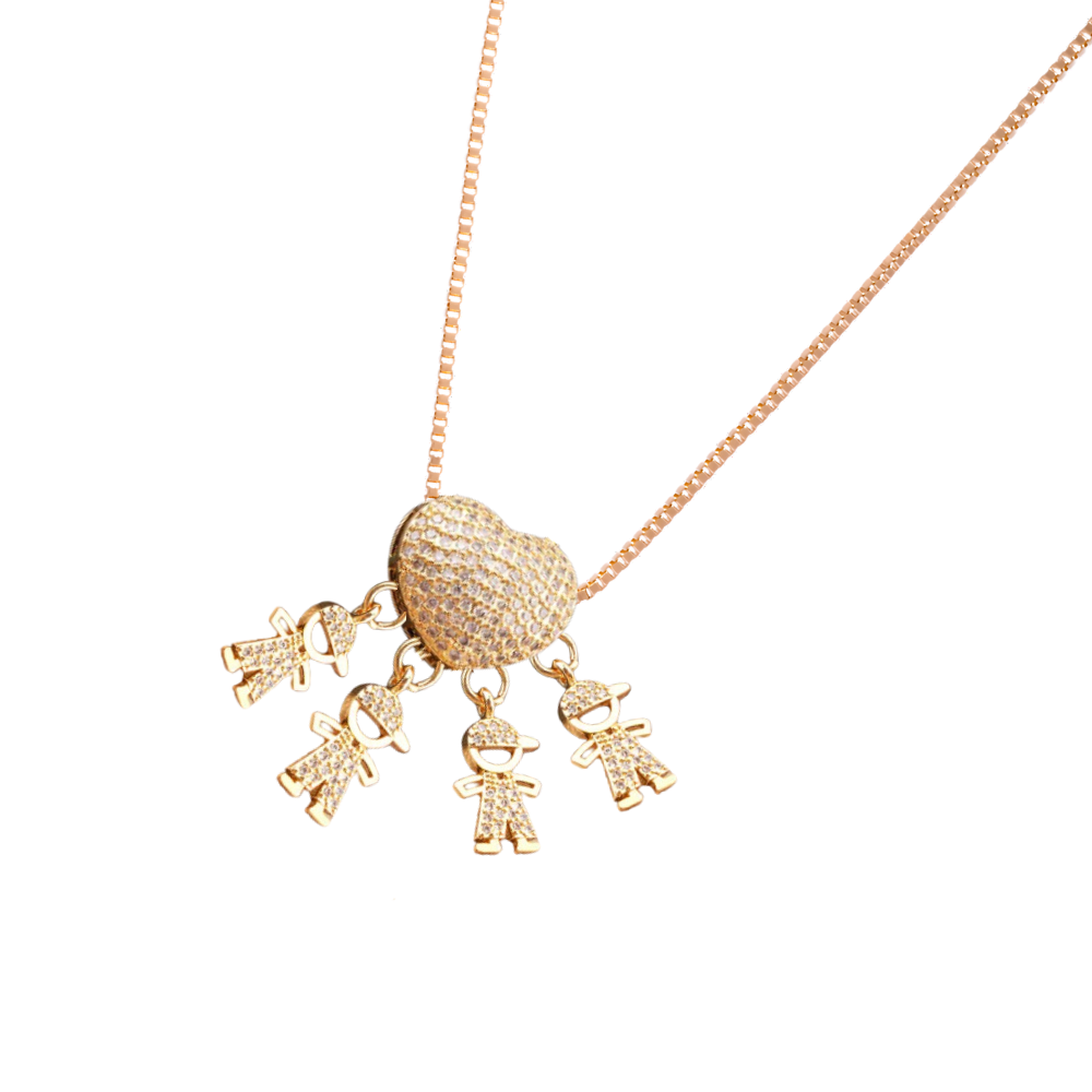 Elegante collana con charm per la mamma -4 Ragazzi - Ozerty