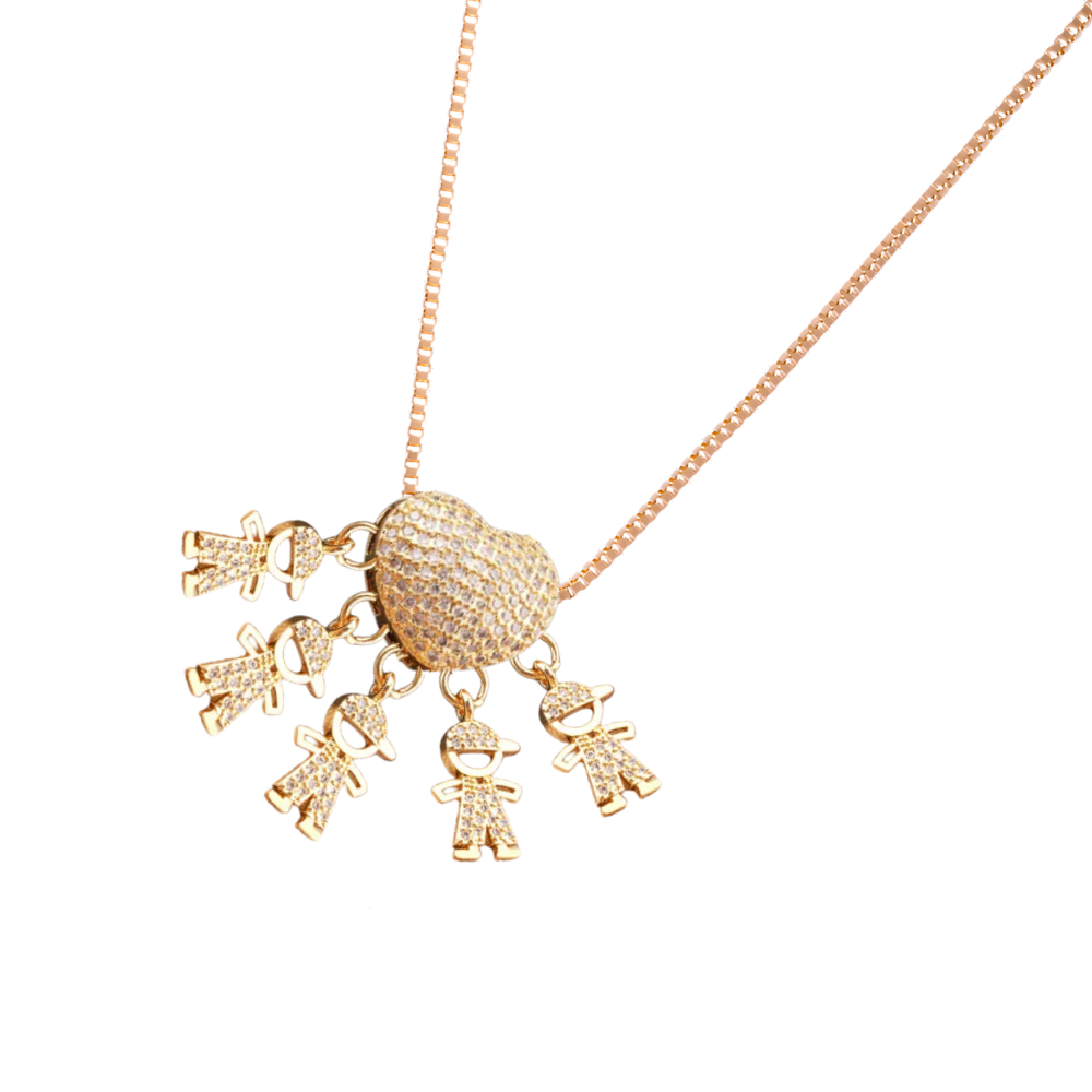 Elegante collana con charm per la mamma -5 Ragazzi - Ozerty