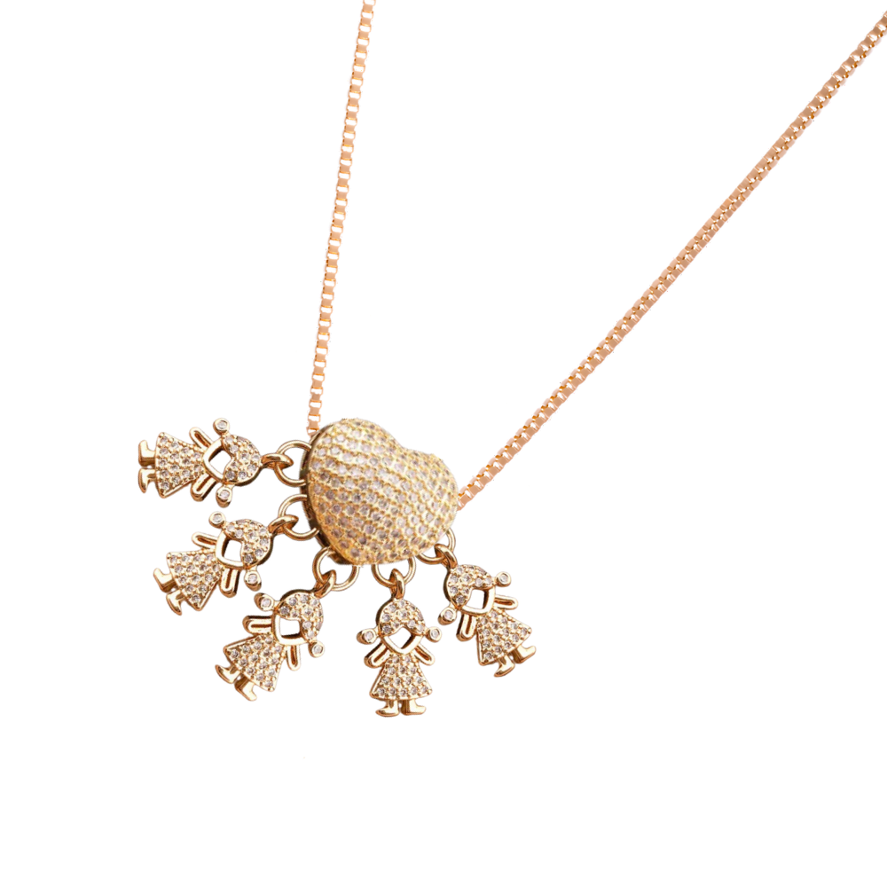 Elegante collana con charm per la mamma -5 Ragazze - Ozerty