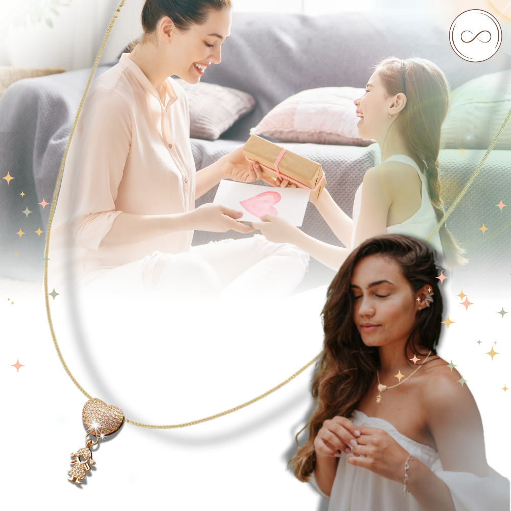 Elegante collana con charm per la mamma - Ozerty
