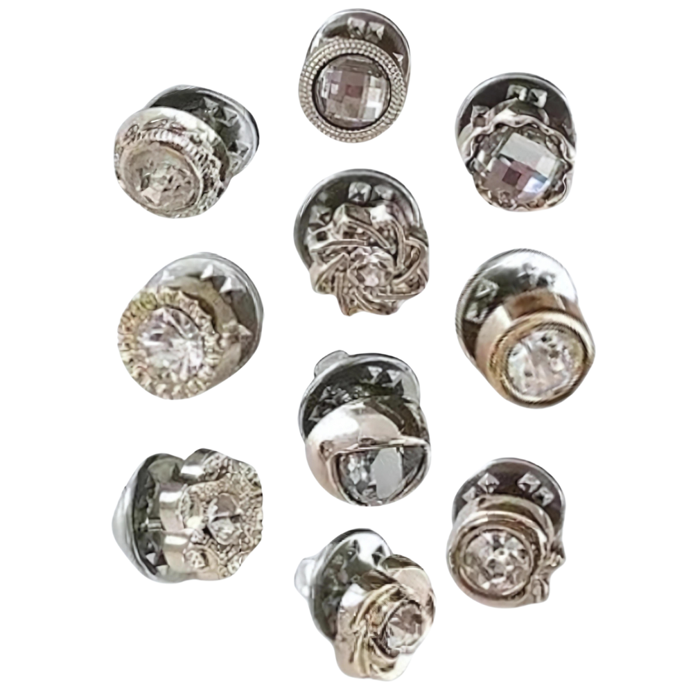 Eleganti spille a bottone senza cuciture -Diamanti - Ozerty