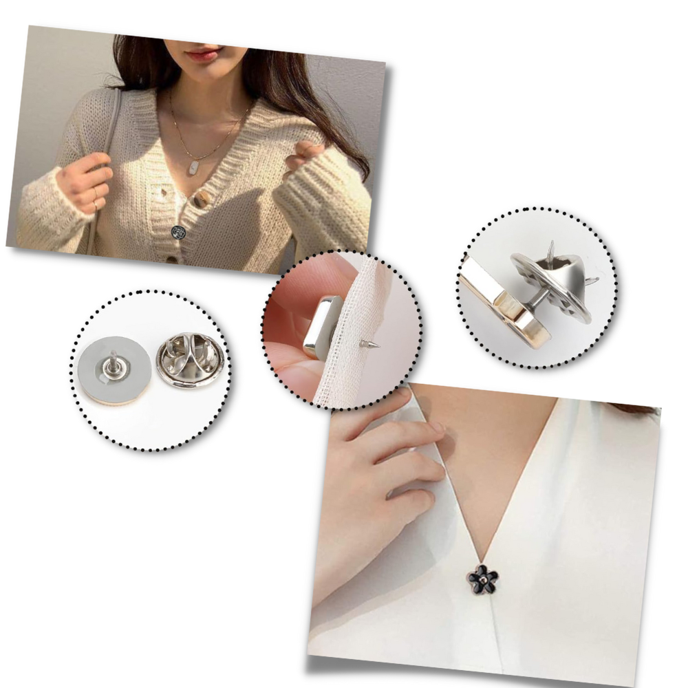 Eleganti spille a bottone senza cuciture - Ozerty