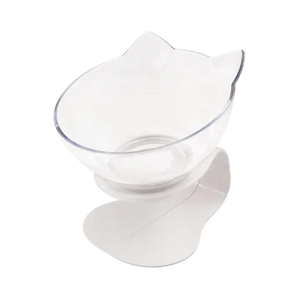 Ciotola comfort rialzata per gatti -Trasparente/Singolo - Ozerty