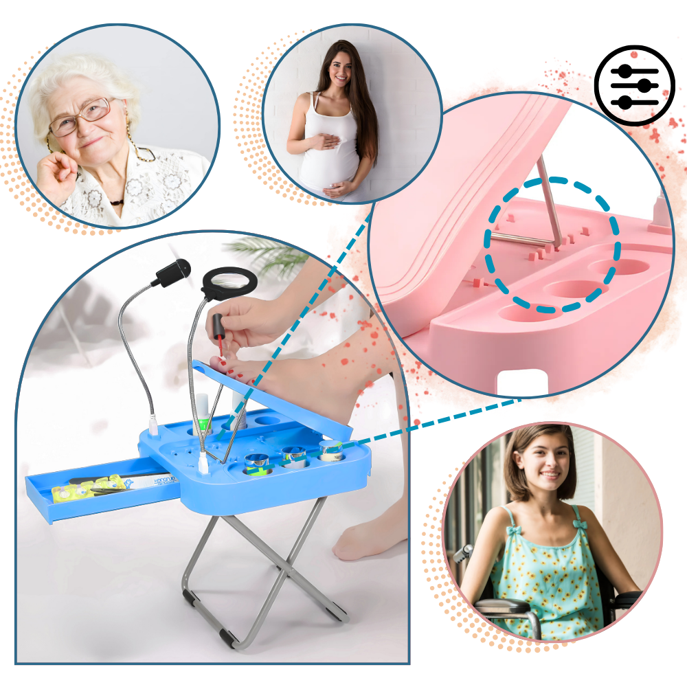 Poggiapiedi Ergonomico con LED per la Pedicure - Ozerty
