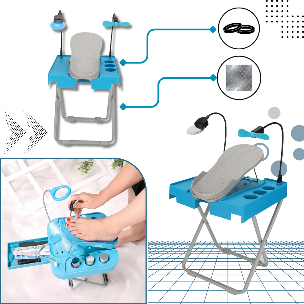 Poggiapiedi Ergonomico con LED per la Pedicure - Ozerty