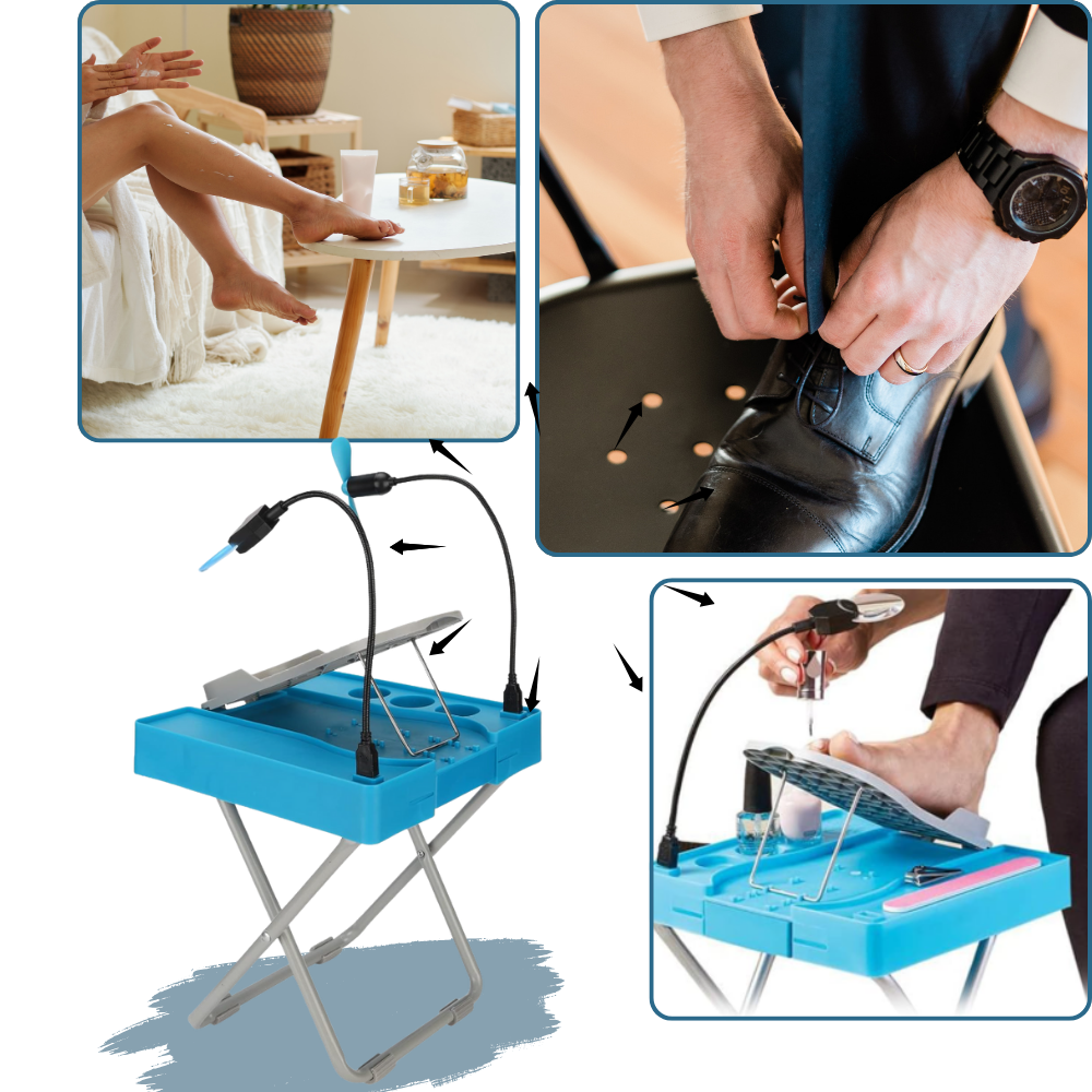 Poggiapiedi Ergonomico con LED per la Pedicure - Ozerty