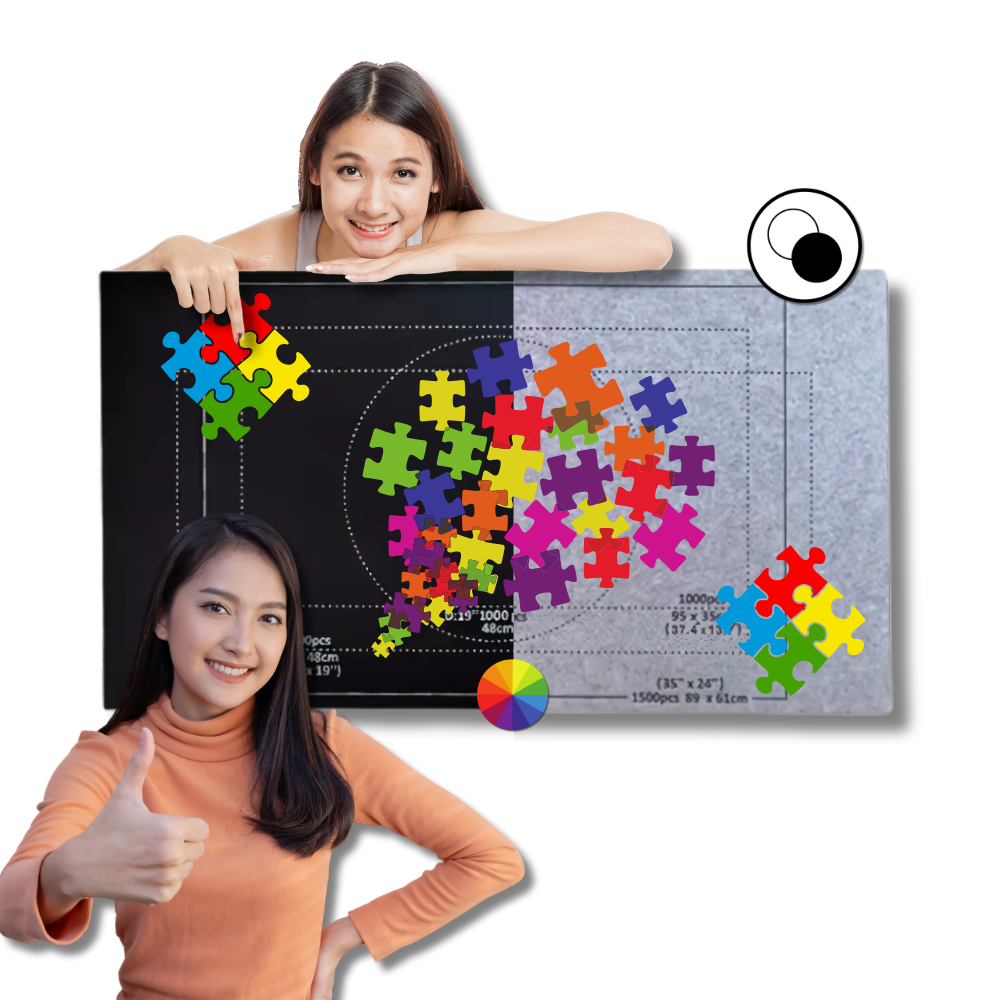 Tappetino per Puzzle in Feltro Arrotolabile - Ozerty