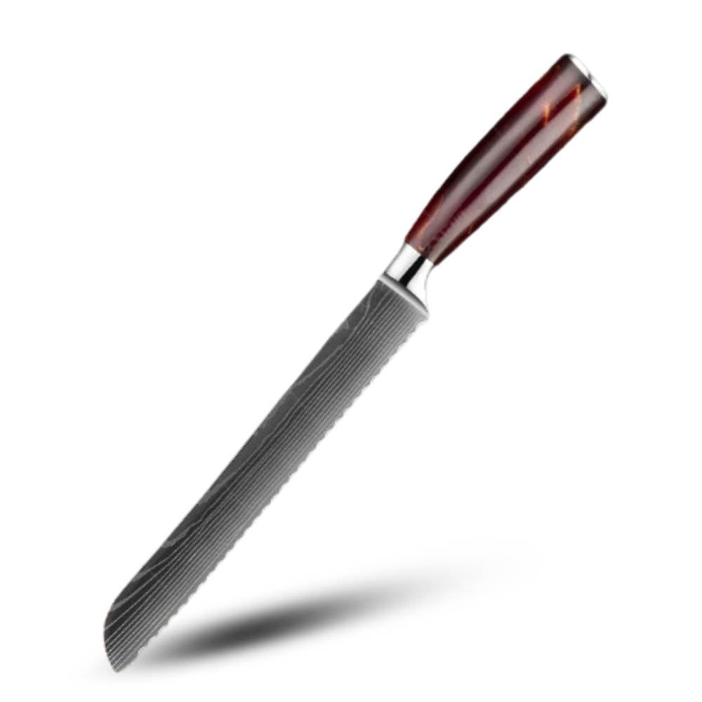 Coltelli giapponesi della serie Terra di fuoco -Pankiri - Coltello da pane 20 cm - Ozerty