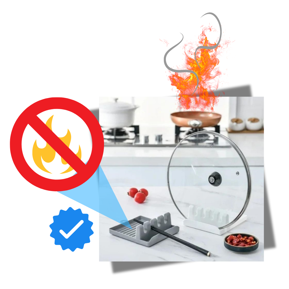 Porta Spatole Antiscivolo a Quattro Scomparti - Ozerty