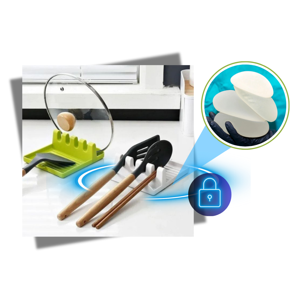 Porta Spatole Antiscivolo a Quattro Scomparti - Ozerty