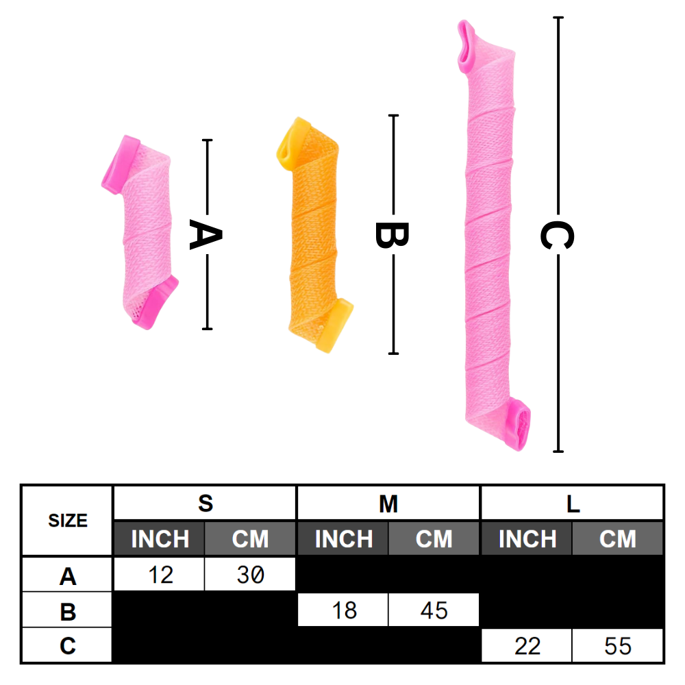 Kit di rulli per capelli ricci senza calore - Ozerty