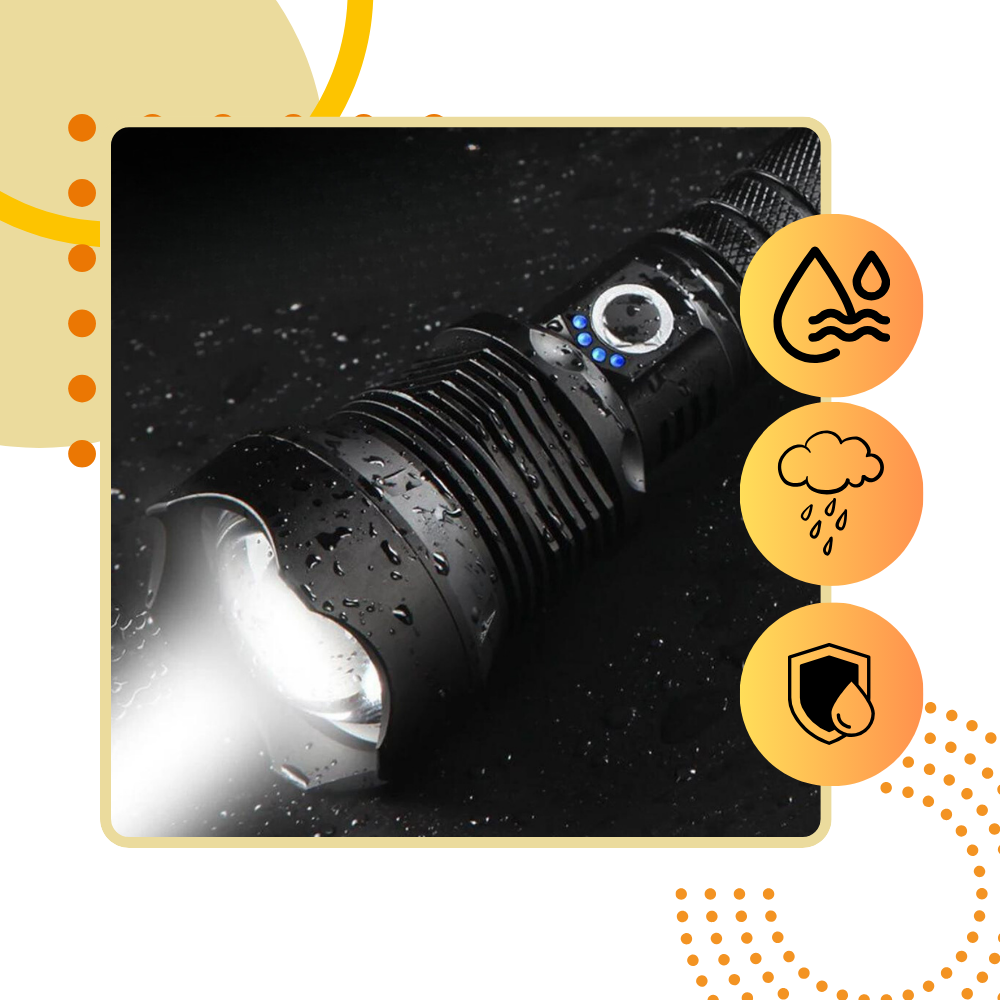 Torcia a led ricaricabile ad alto raggio - Ozerty