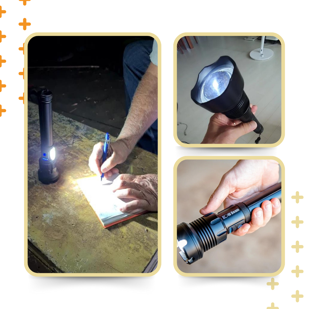 Torcia a led ricaricabile ad alto raggio - Ozerty