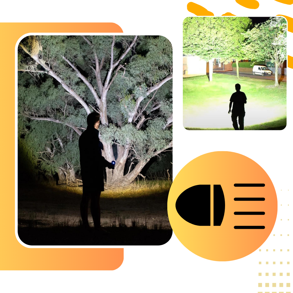 Torcia a led ricaricabile ad alto raggio - Ozerty